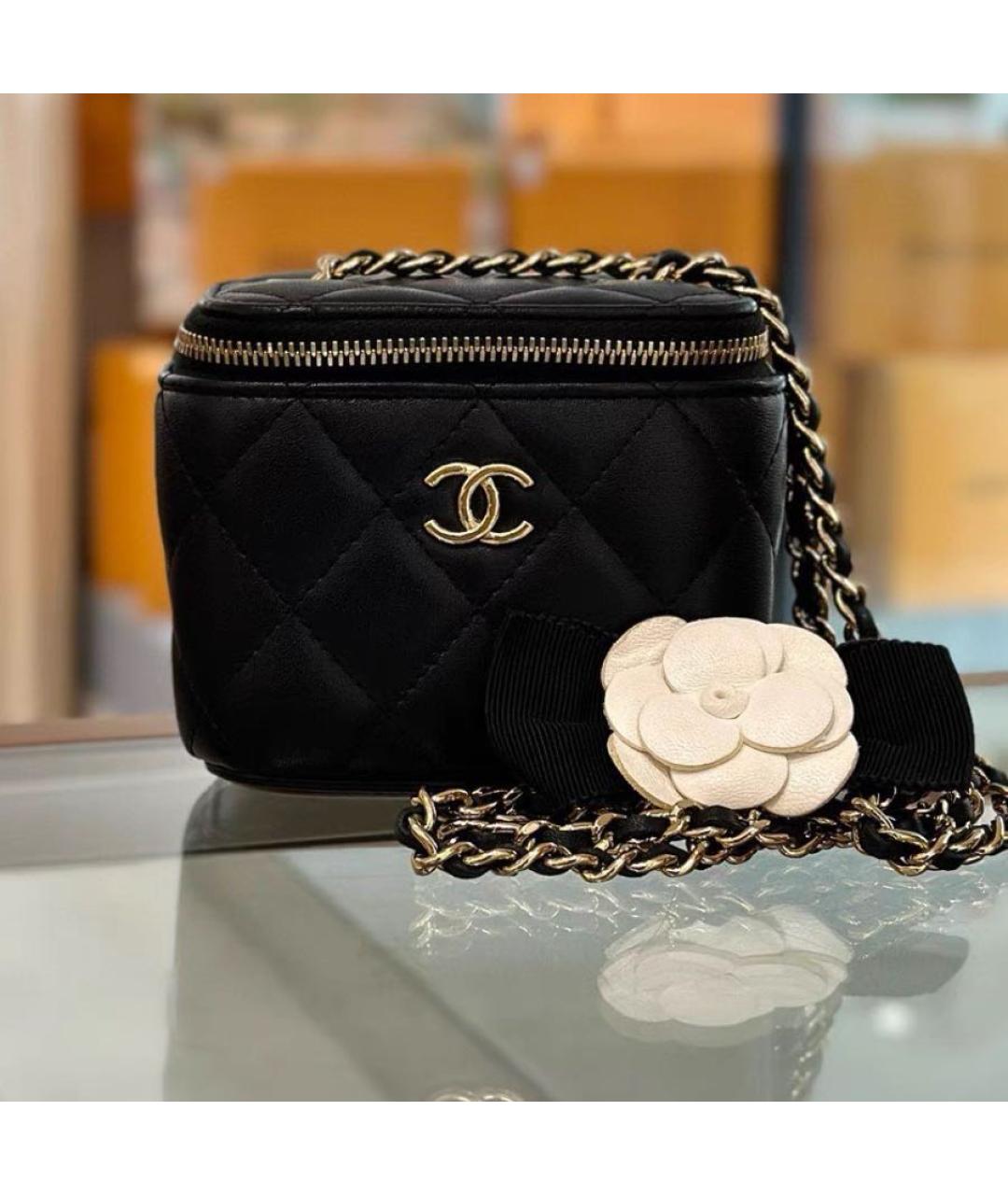 CHANEL Черная кожаная сумка через плечо, фото 2