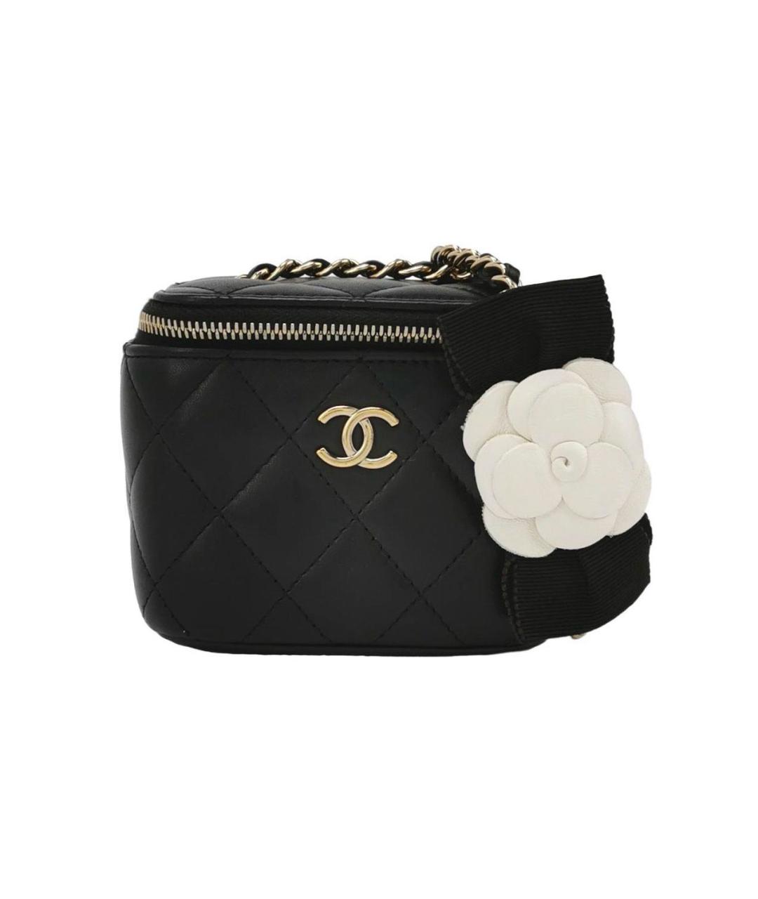 CHANEL Черная кожаная сумка через плечо, фото 7