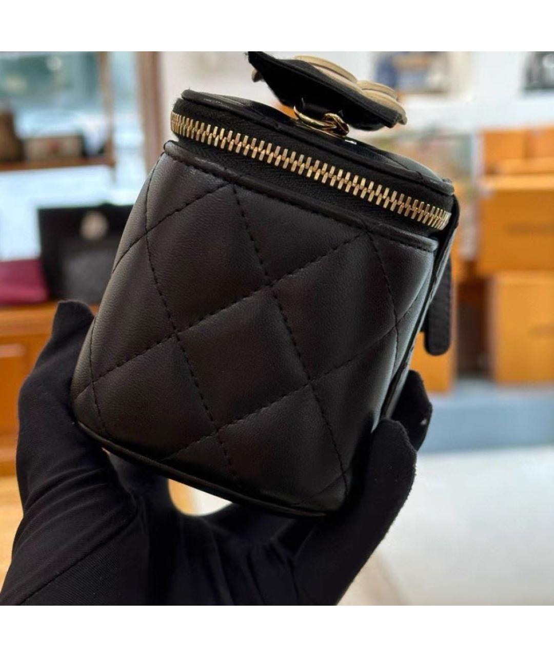 CHANEL Черная кожаная сумка через плечо, фото 5