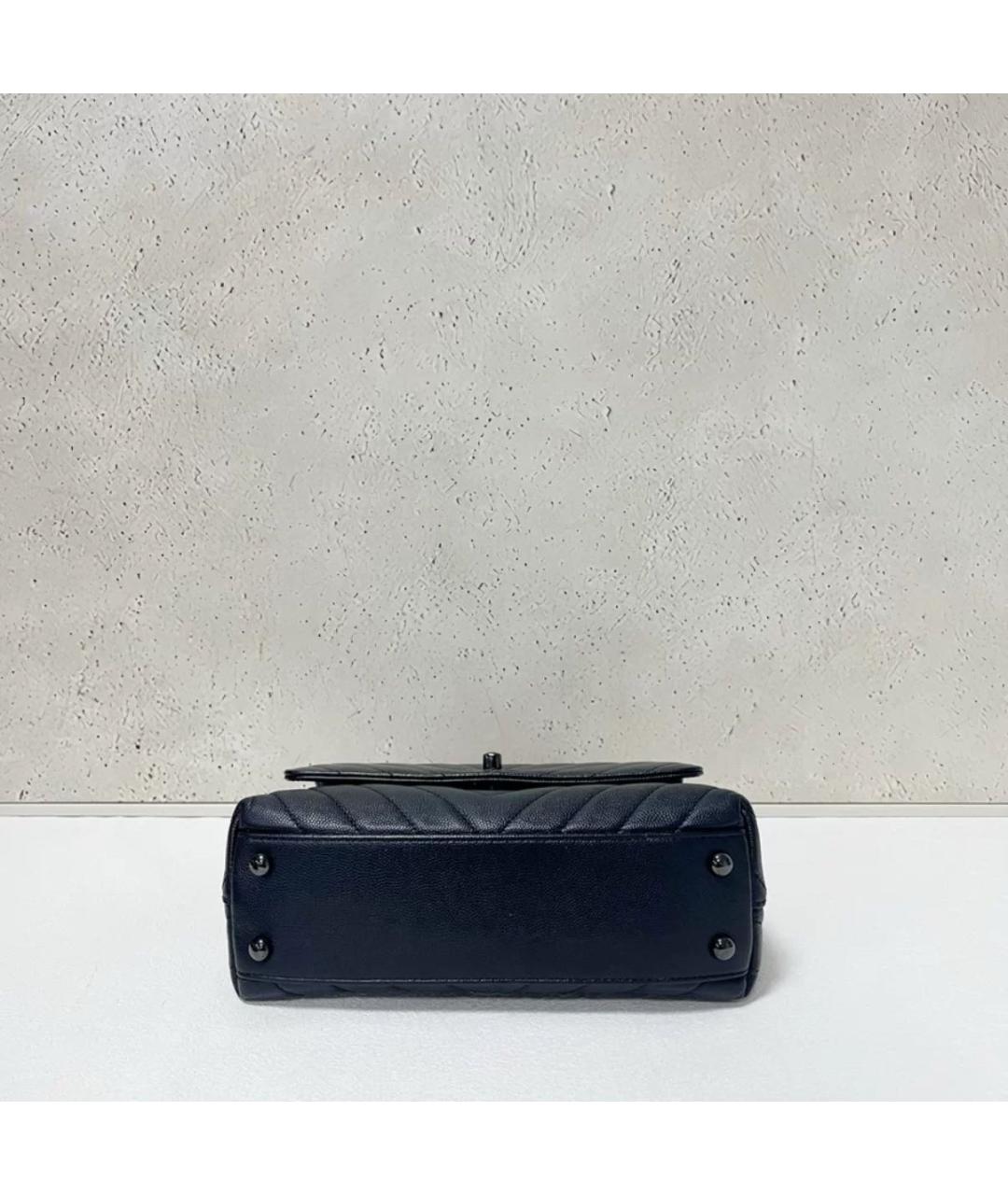 CHANEL Черная кожаная сумка через плечо, фото 5
