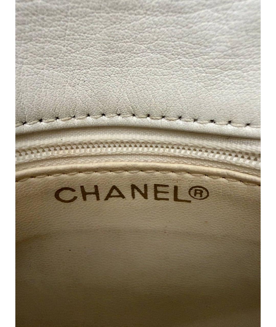 CHANEL Белая кожаная поясная сумка, фото 8