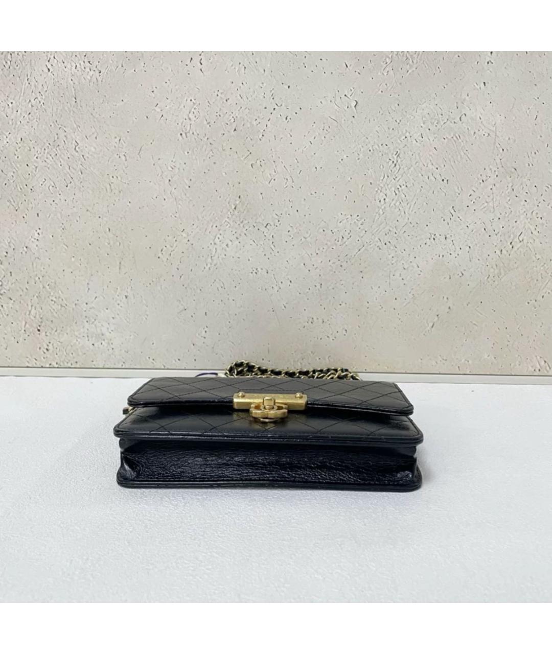 CHANEL Черная кожаная сумка через плечо, фото 4