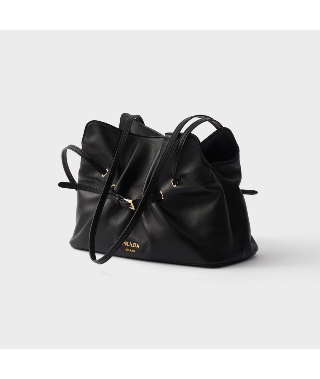 PRADA Черная кожаная сумка через плечо, фото 3