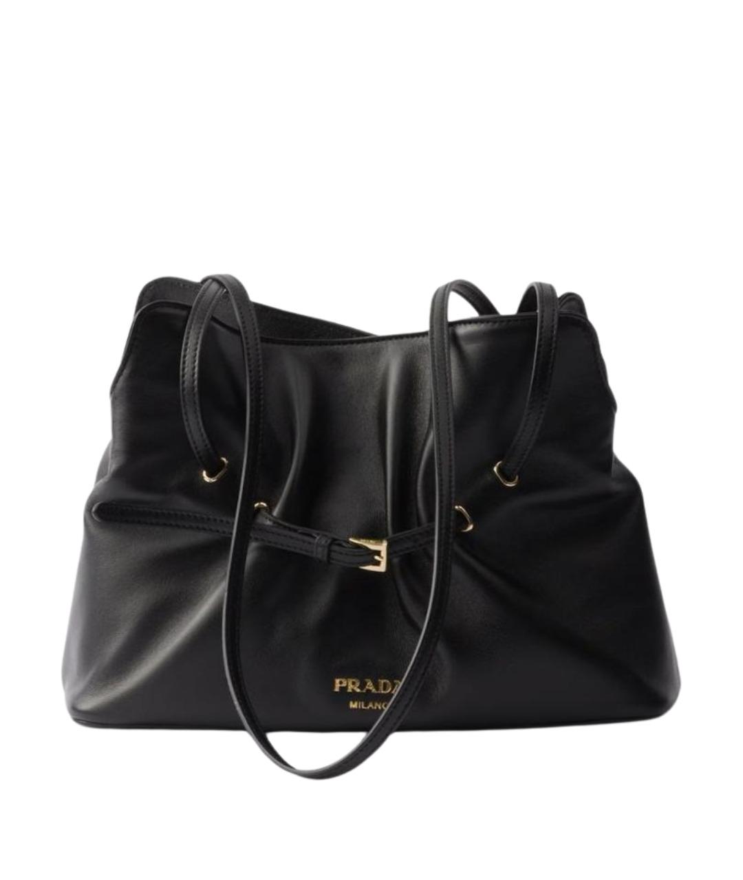 PRADA Черная кожаная сумка через плечо, фото 1