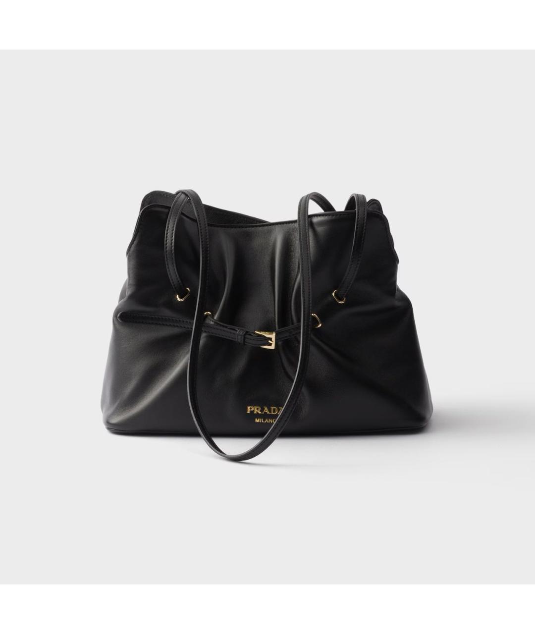 PRADA Черная кожаная сумка через плечо, фото 5