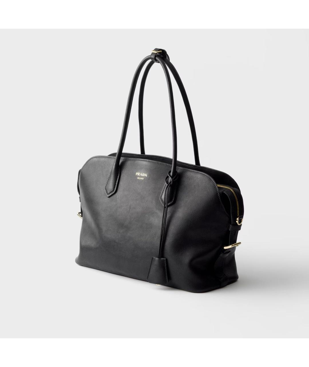 PRADA Черная кожаная сумка тоут, фото 3