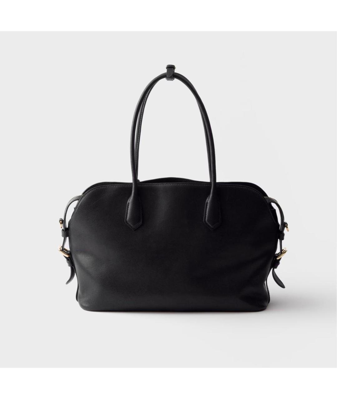 PRADA Черная кожаная сумка тоут, фото 4