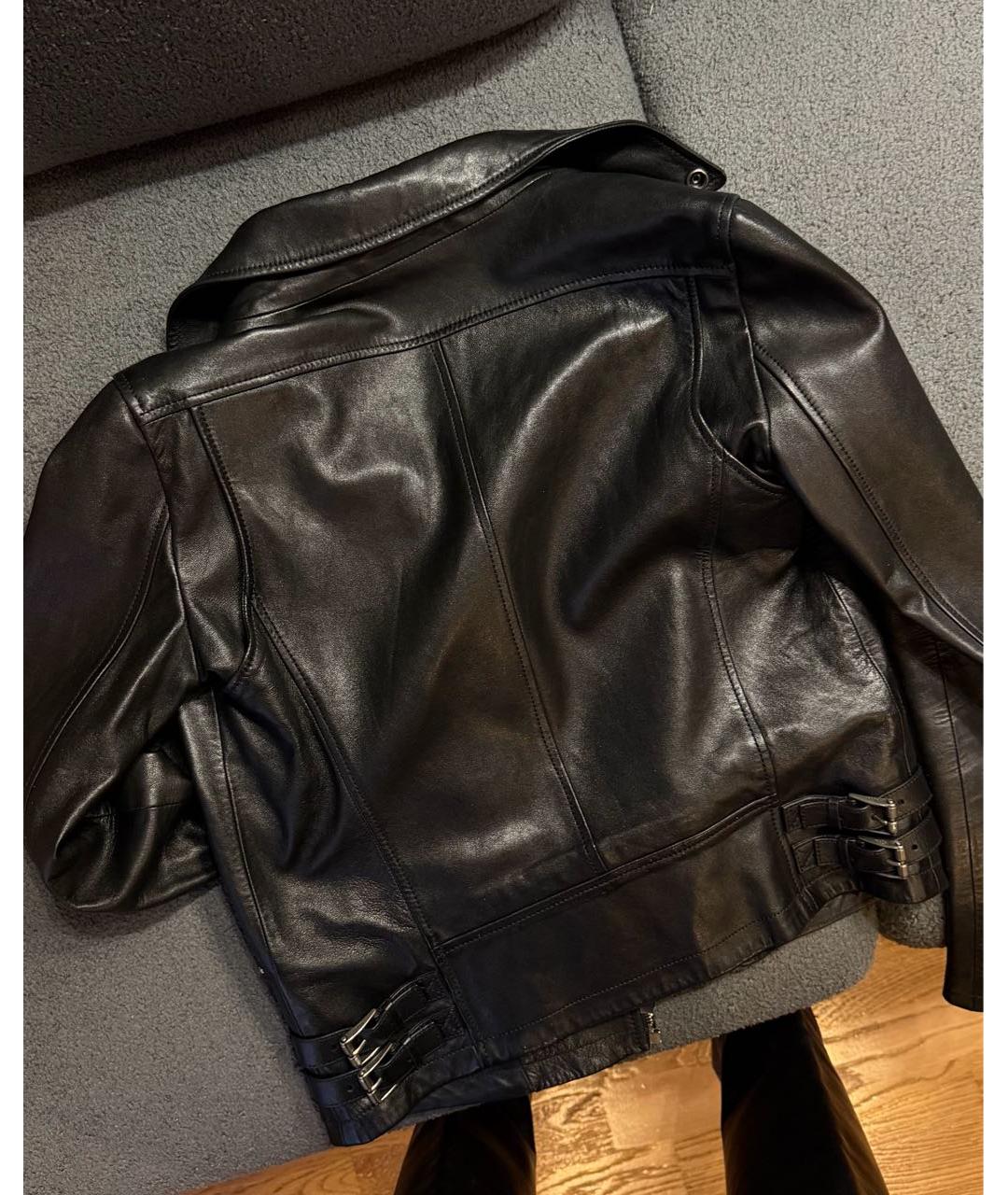 GUCCI Черная кожаная куртка, фото 2