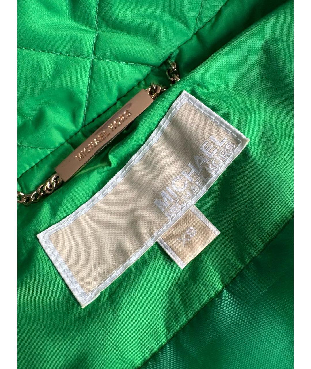 MICHAEL KORS Зеленая полиэстеровая куртка, фото 3