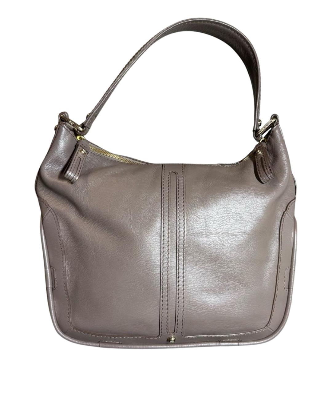 LANCEL Антрацитовая кожаная сумка с короткими ручками, фото 1