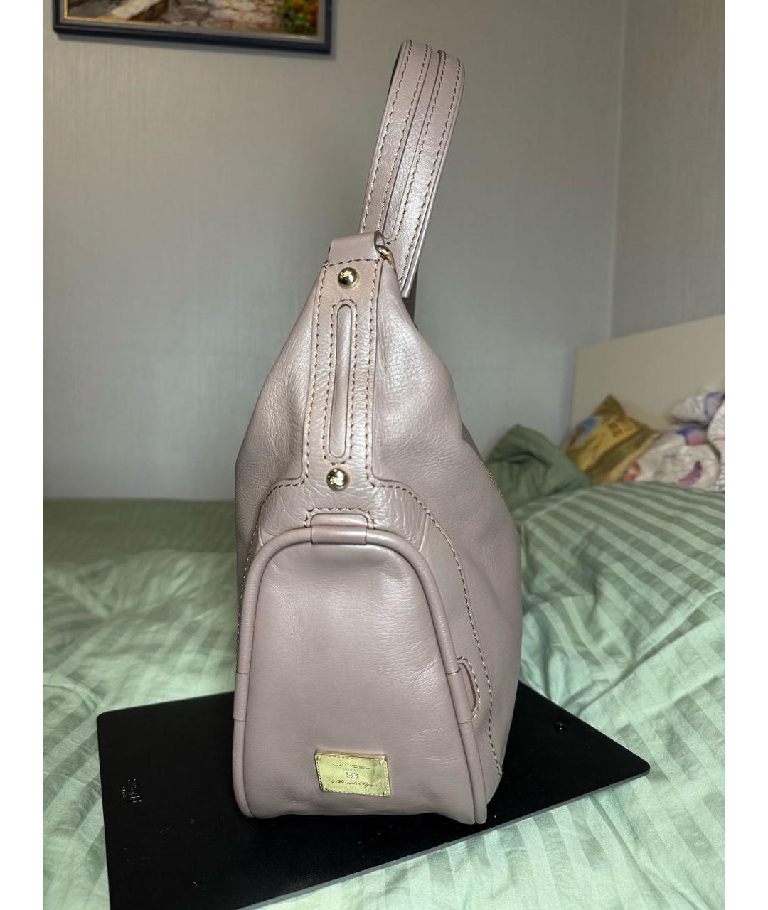 LANCEL Антрацитовая кожаная сумка с короткими ручками, фото 3