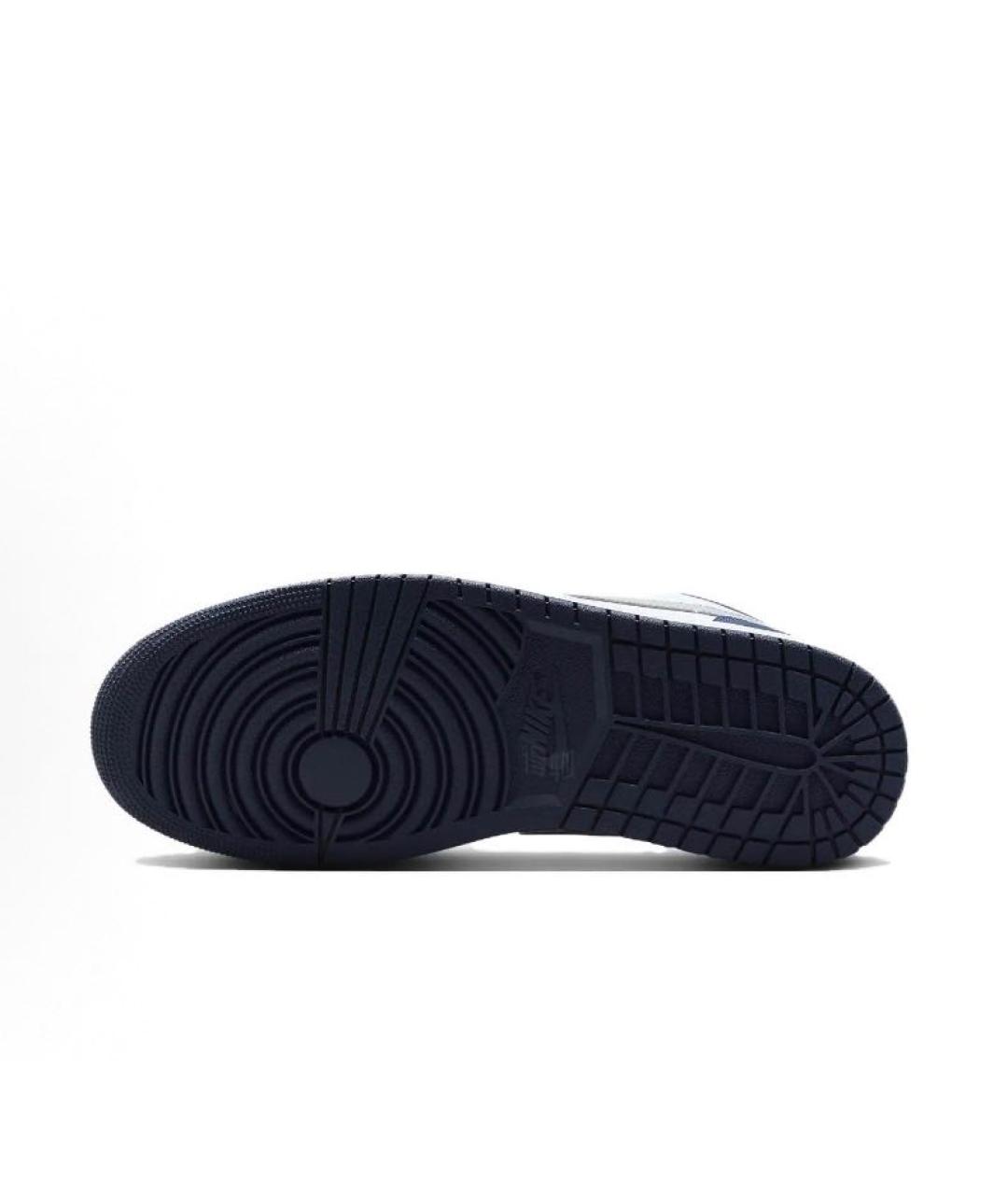 JORDAN Темно-синие кожаные низкие кроссовки / кеды, фото 5