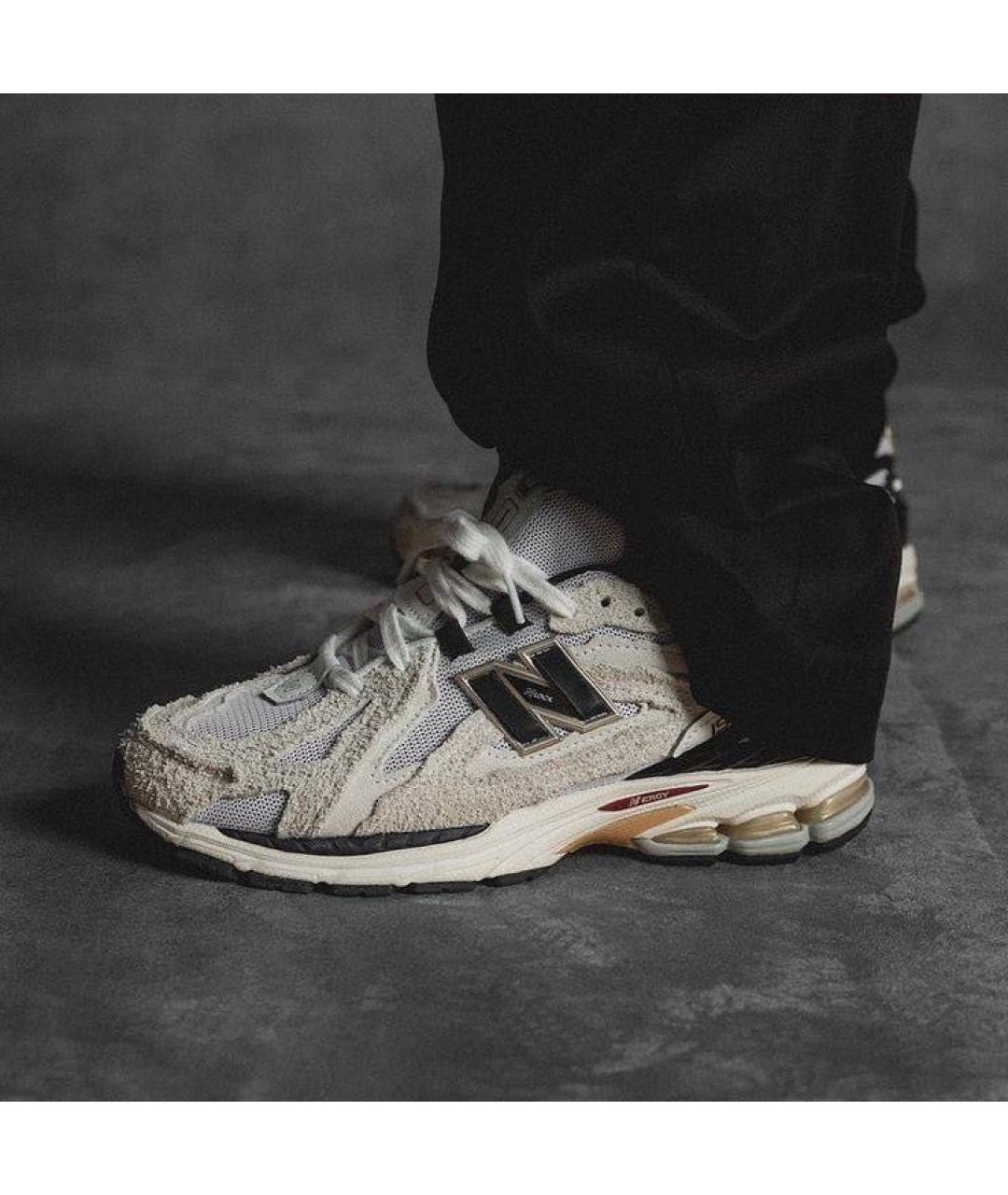 NEW BALANCE Бежевые замшевые низкие кроссовки / кеды, фото 2