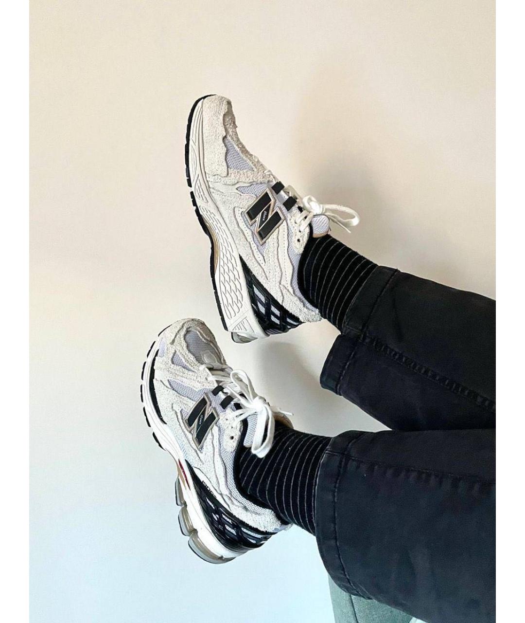 NEW BALANCE Бежевые замшевые низкие кроссовки / кеды, фото 4