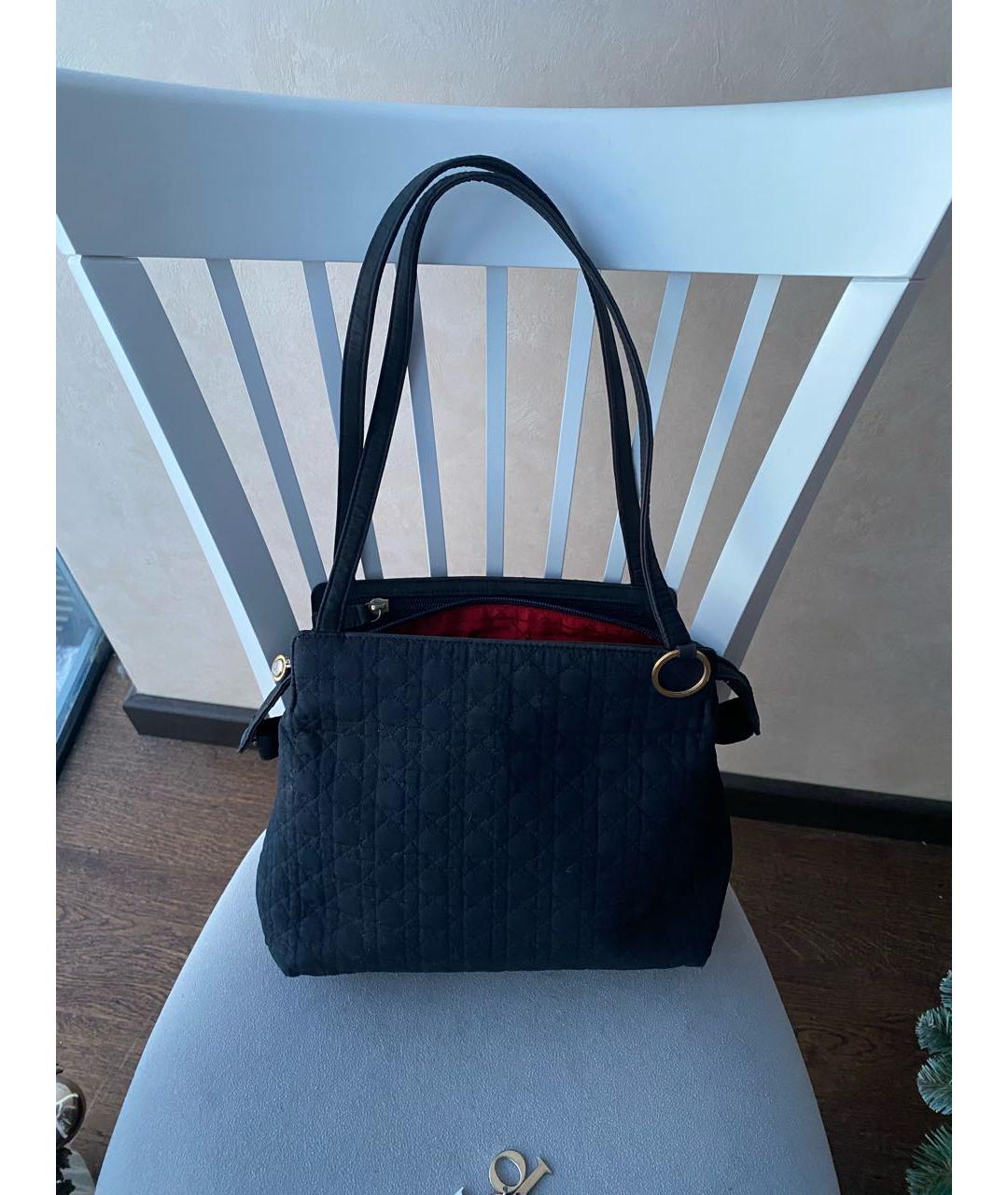 CHRISTIAN DIOR Черная тканевая сумка через плечо, фото 9