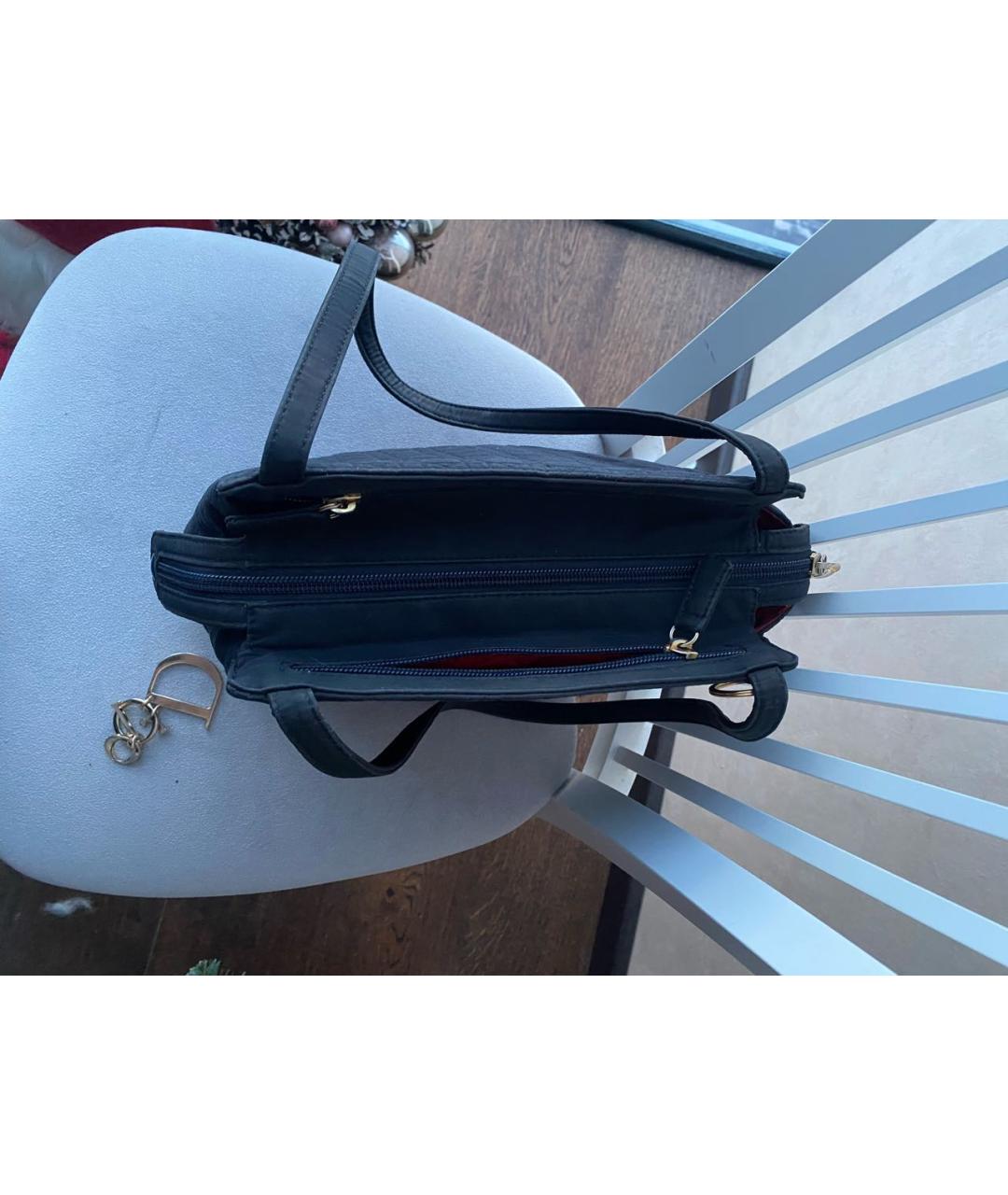 CHRISTIAN DIOR Черная тканевая сумка через плечо, фото 3