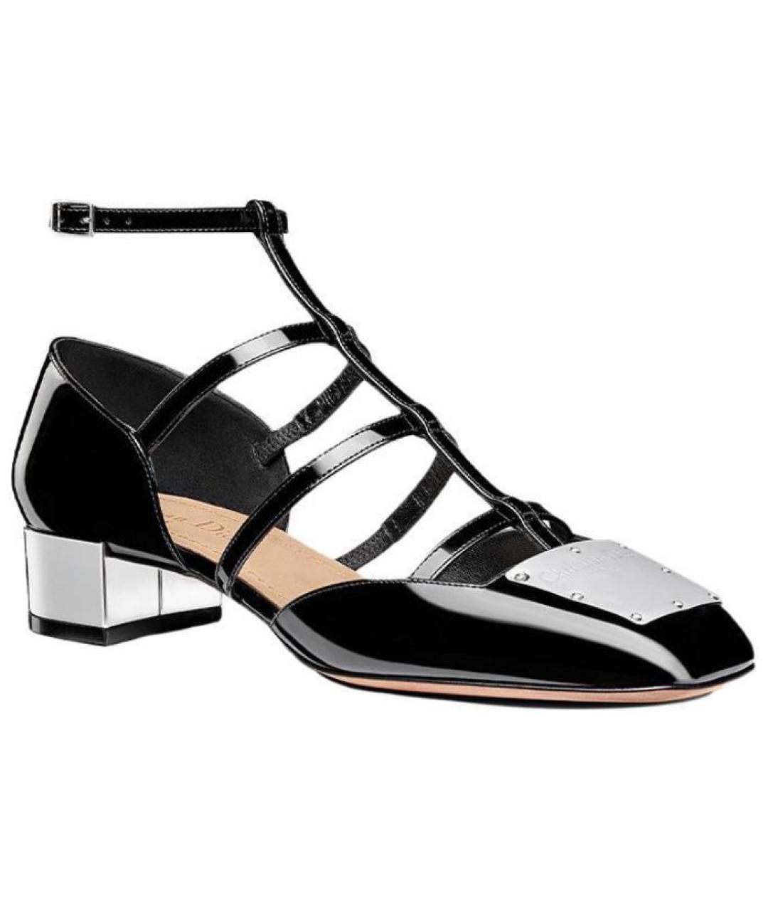 CHRISTIAN DIOR Черные кожаные туфли, фото 3