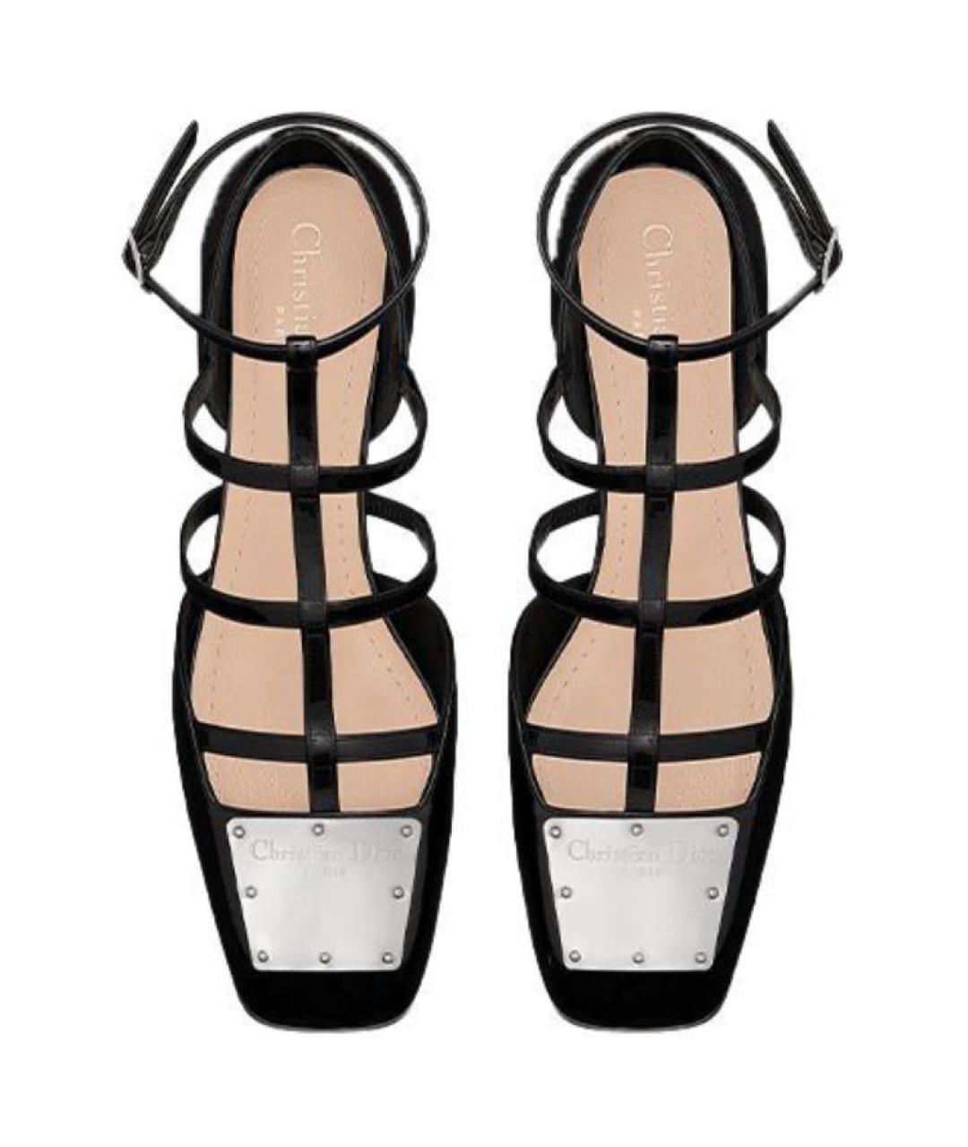 CHRISTIAN DIOR Черные кожаные туфли, фото 5