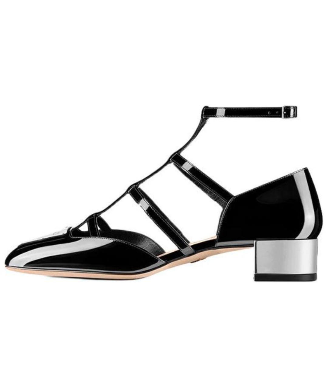 CHRISTIAN DIOR Черные кожаные туфли, фото 2