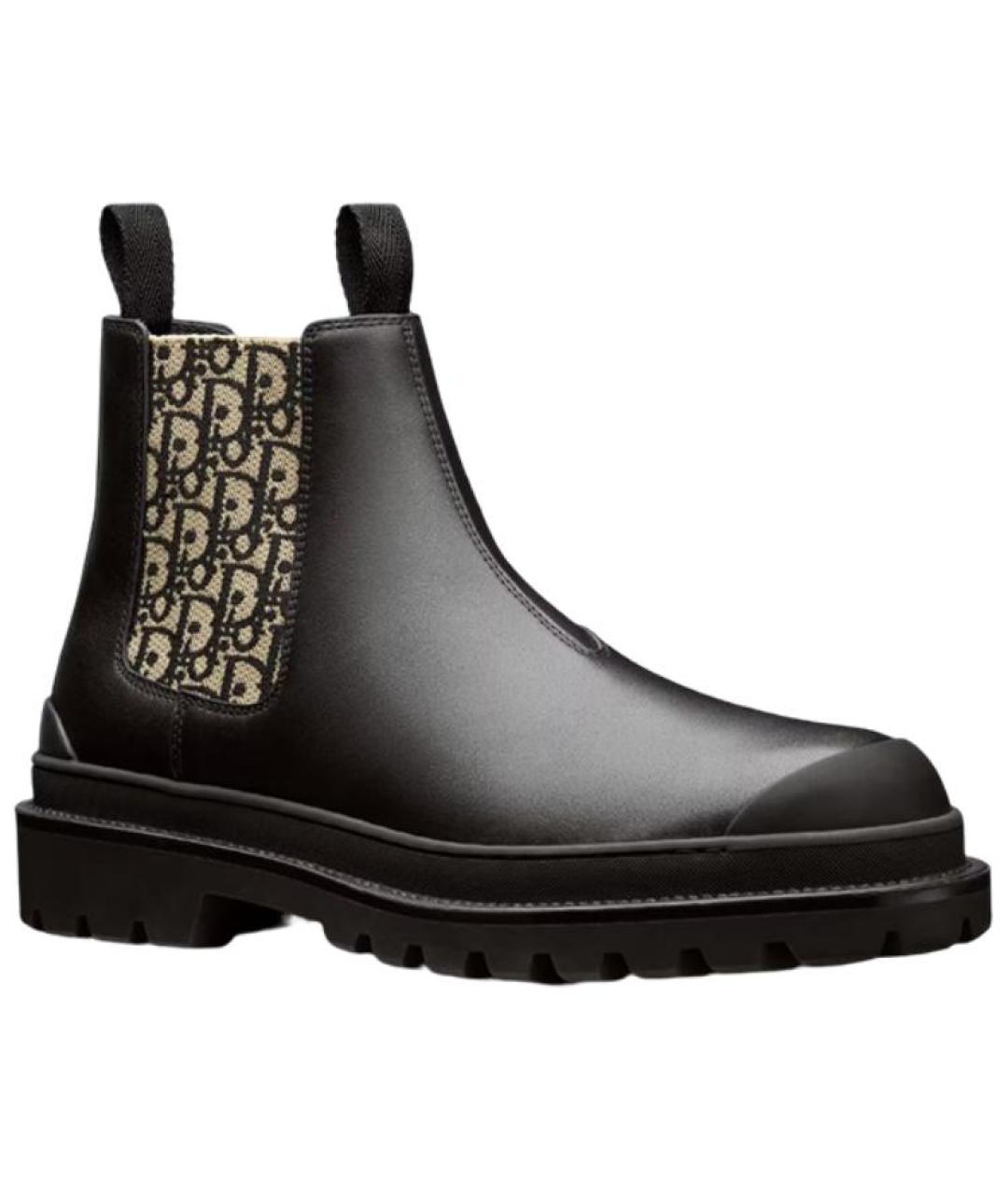 CHRISTIAN DIOR Черные кожаные низкие ботинки, фото 3