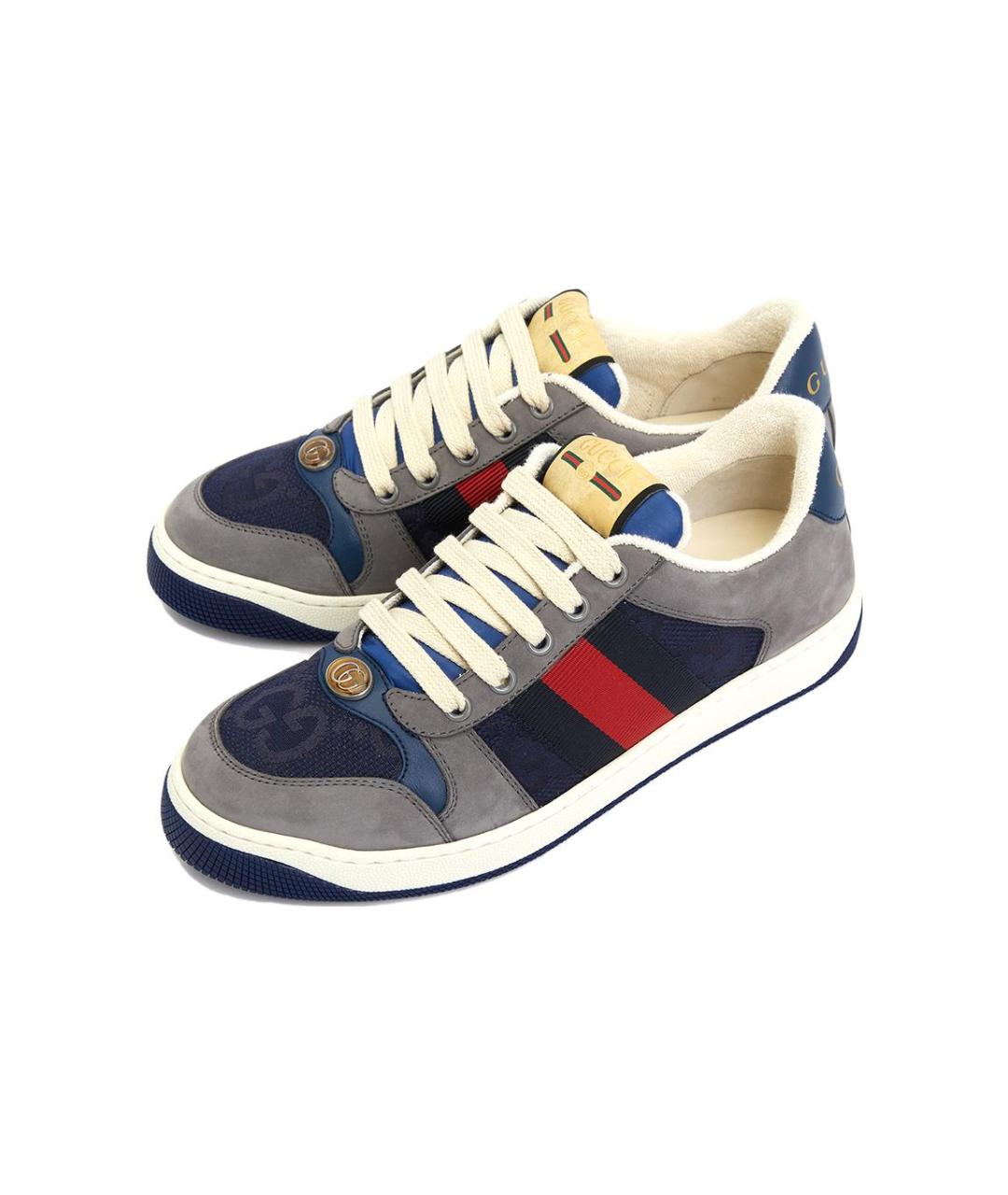 GUCCI Мульти замшевые низкие кроссовки / кеды, фото 2
