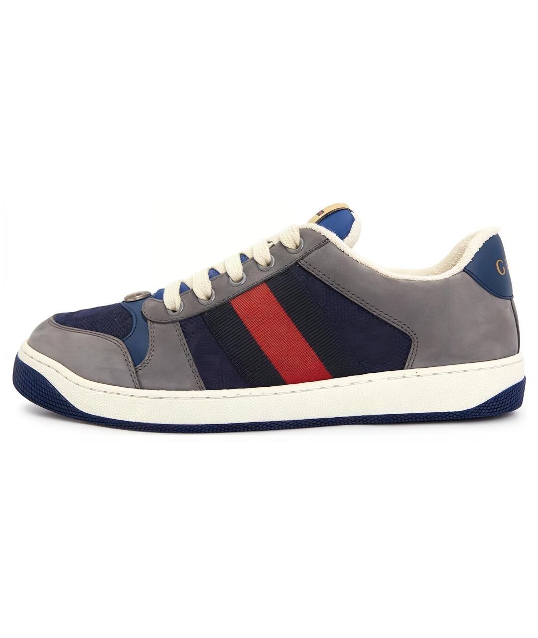 GUCCI Мульти замшевые низкие кроссовки / кеды, фото 7