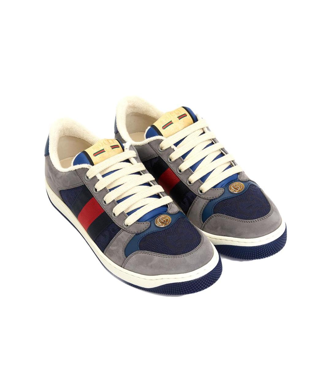 GUCCI Мульти замшевые низкие кроссовки / кеды, фото 3