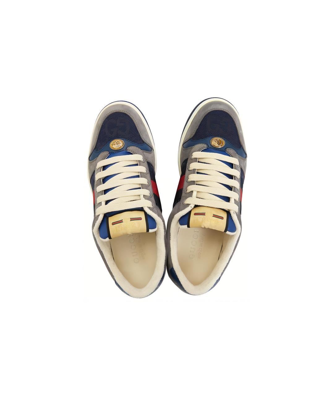 GUCCI Мульти замшевые низкие кроссовки / кеды, фото 4