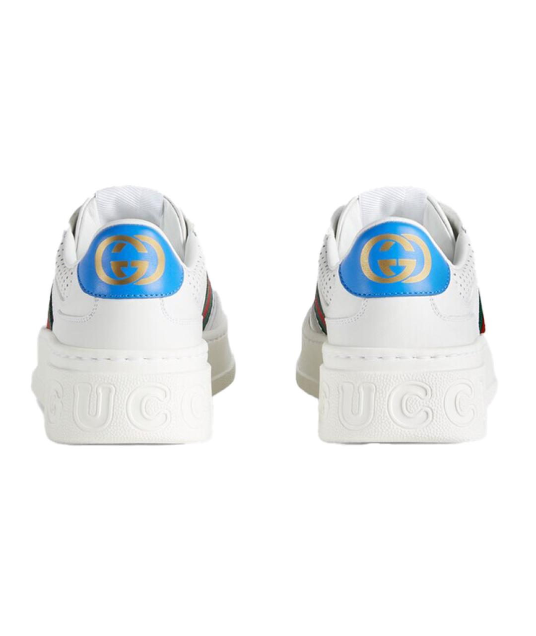 GUCCI Белые кожаные кеды, фото 4