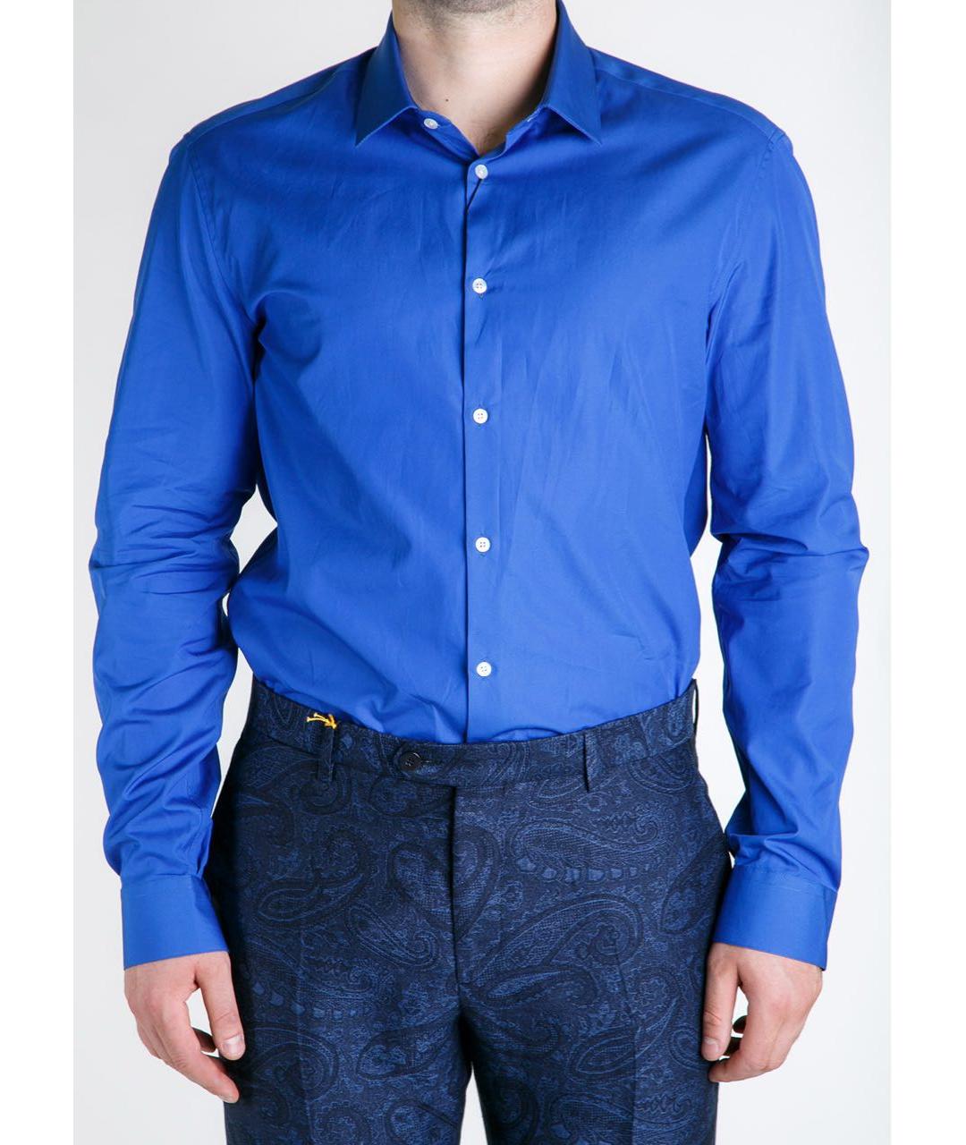 KENZO Синяя хлопковая кэжуал рубашка, фото 2