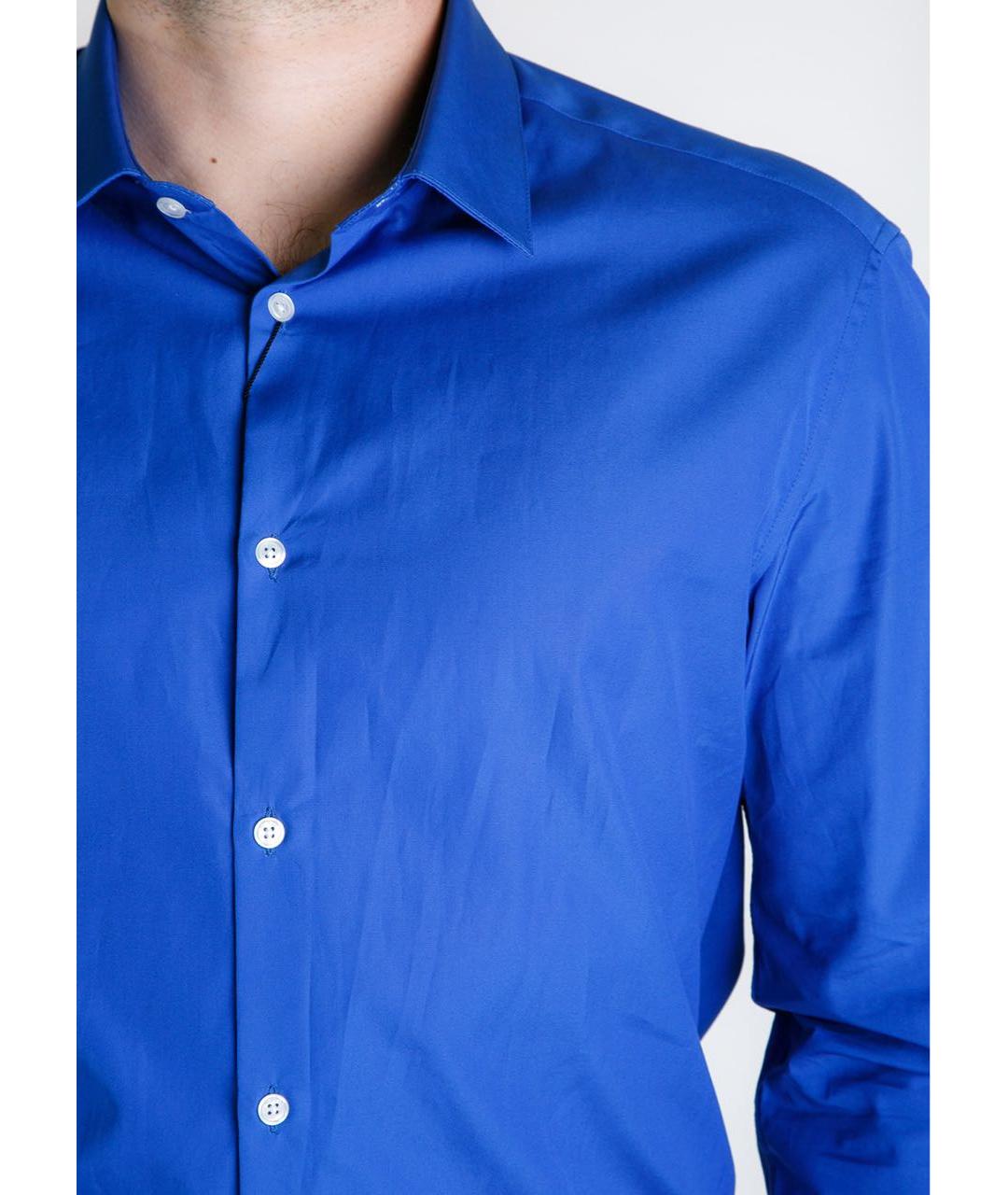 KENZO Синяя хлопковая кэжуал рубашка, фото 5