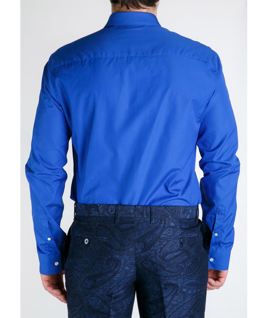 KENZO Синяя хлопковая кэжуал рубашка, фото 4