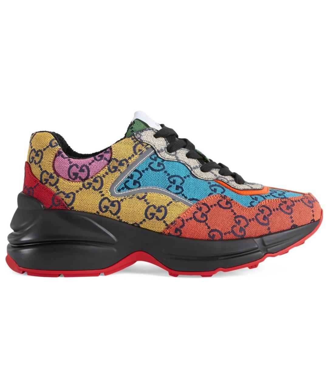 GUCCI Мульти текстильные кроссовки, фото 6