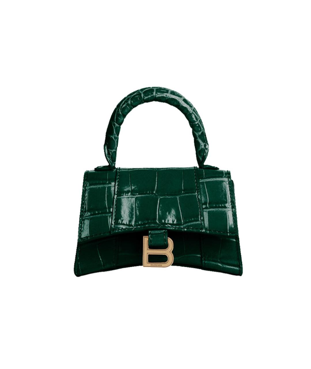 BALENCIAGA Зеленая кожаная сумка через плечо, фото 7