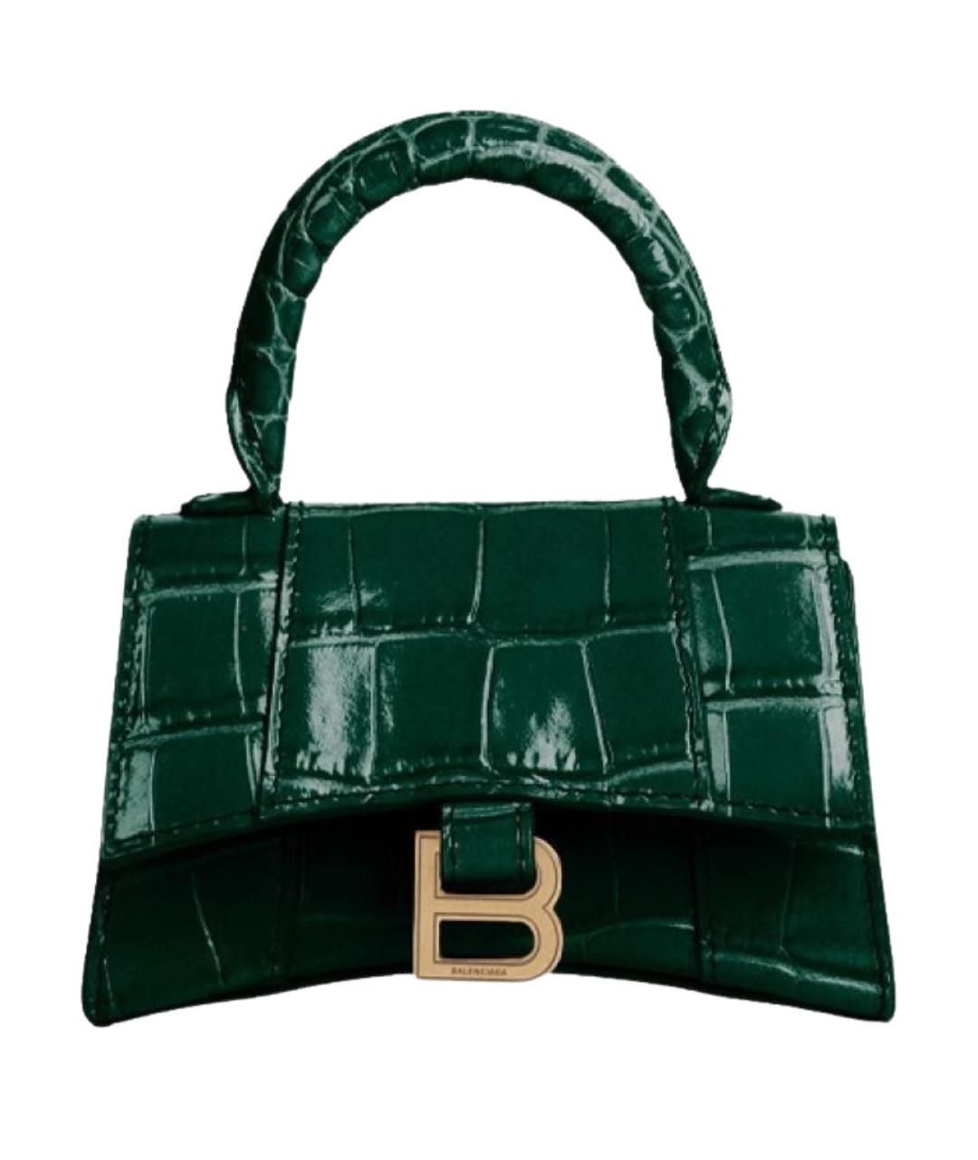 BALENCIAGA Зеленая кожаная сумка через плечо, фото 1