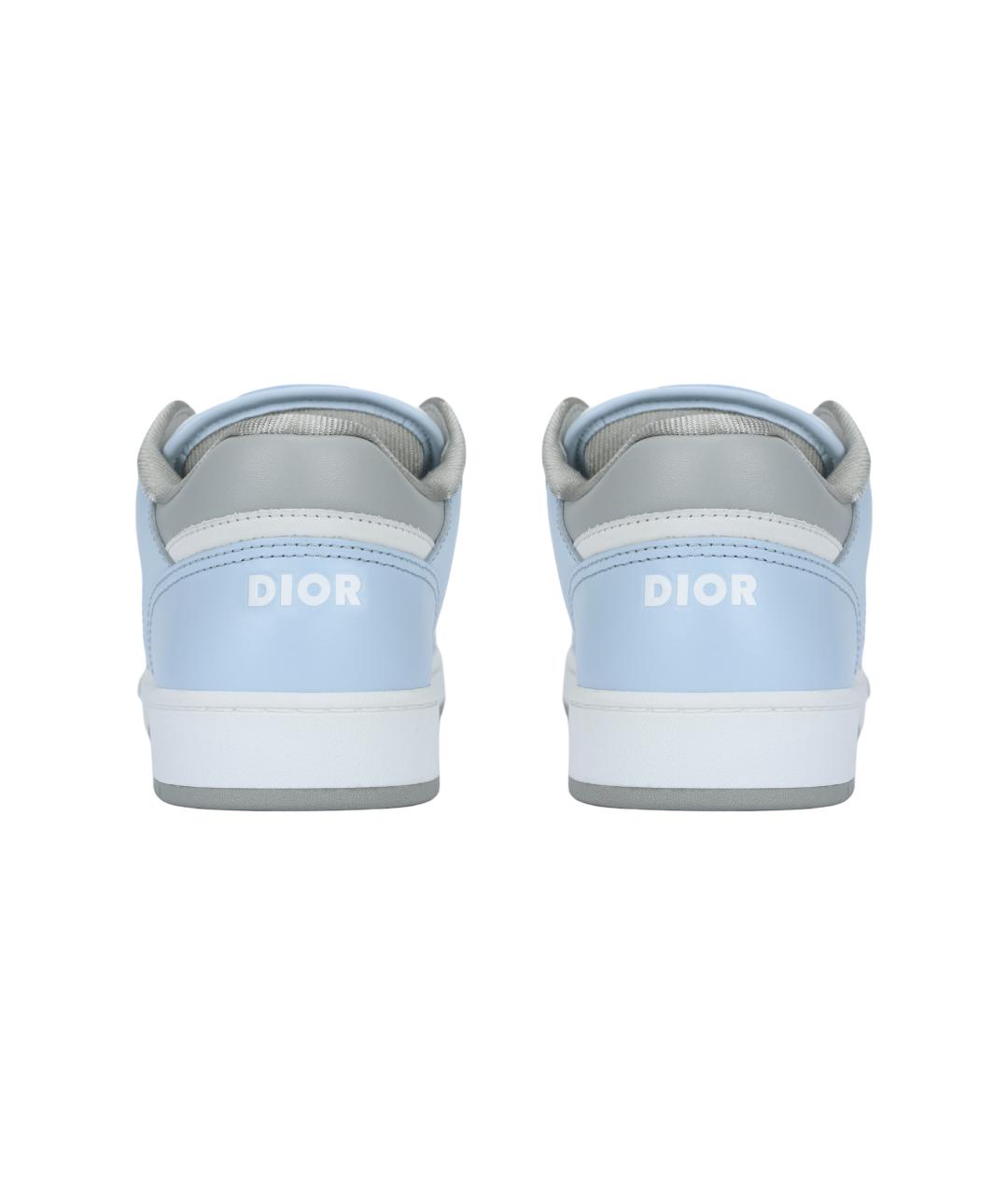 CHRISTIAN DIOR Голубые кожаные низкие кроссовки / кеды, фото 4