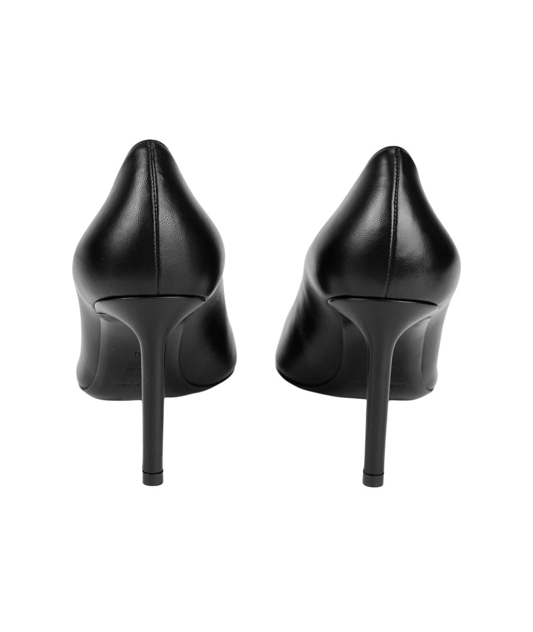 SAINT LAURENT Черные кожаные туфли, фото 4