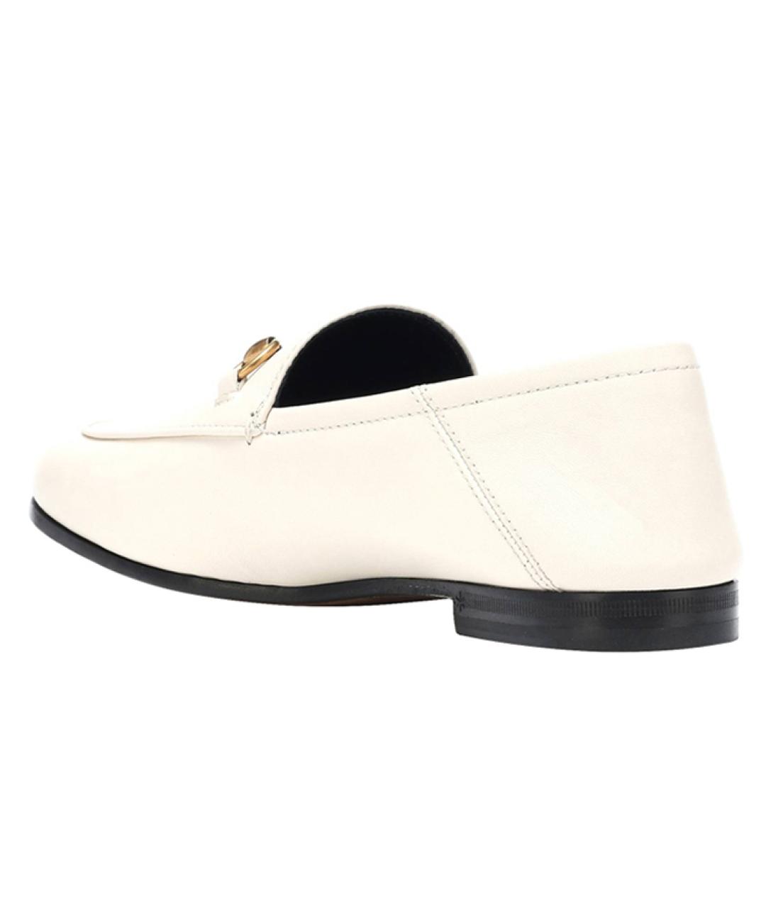 GUCCI Белые кожаные лоферы, фото 4