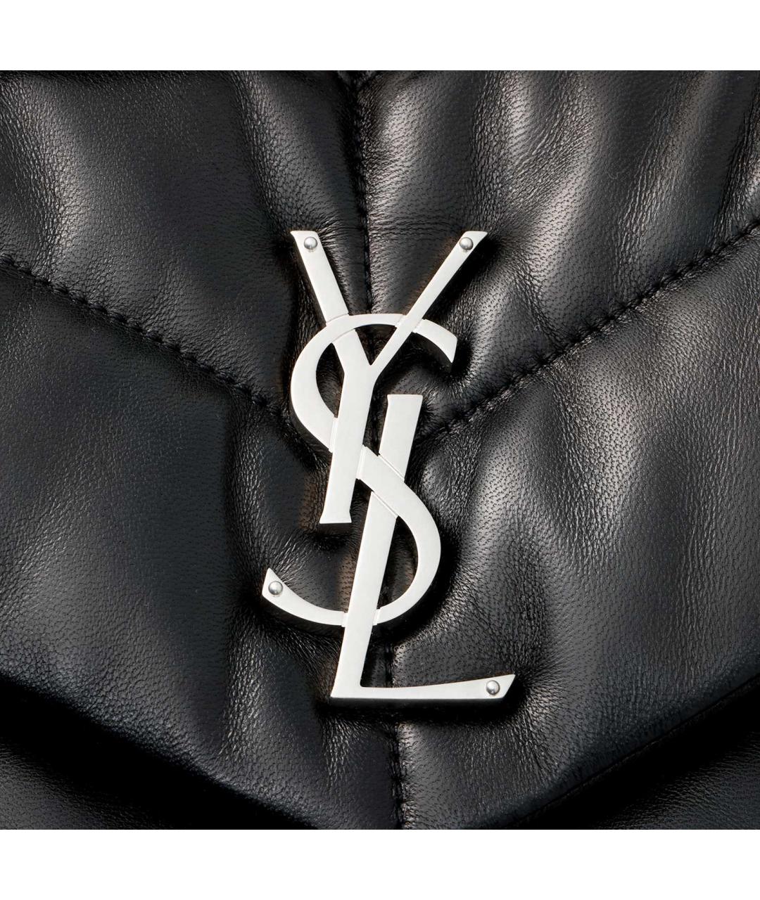 SAINT LAURENT Черная кожаная сумка через плечо, фото 6