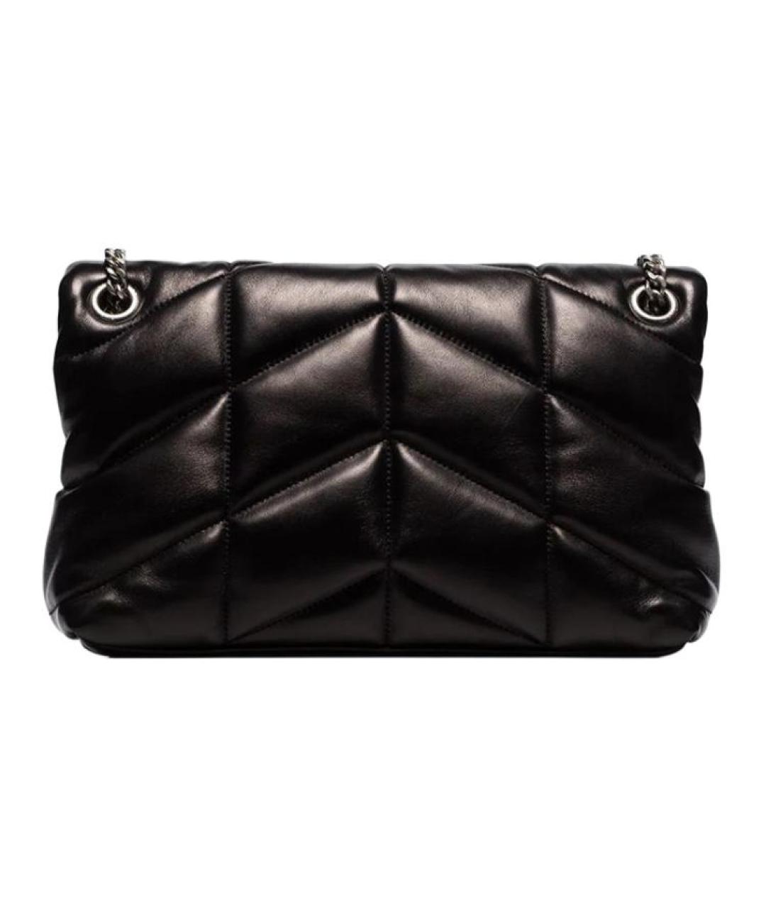 SAINT LAURENT Черная кожаная сумка через плечо, фото 2