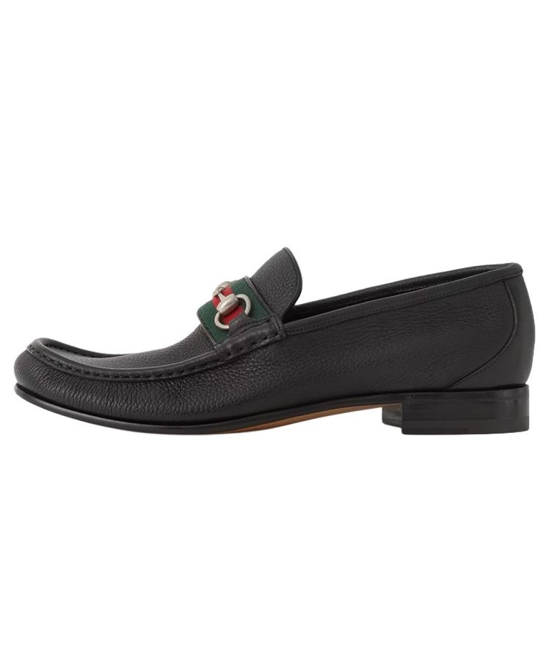 GUCCI Черные кожаные лоферы, фото 6