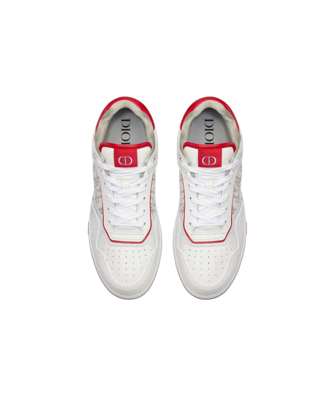 CHRISTIAN DIOR Белые кожаные низкие кроссовки / кеды, фото 4