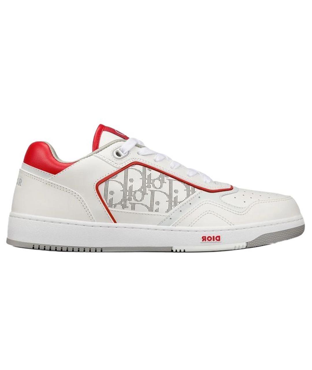 CHRISTIAN DIOR Белые кожаные низкие кроссовки / кеды, фото 6