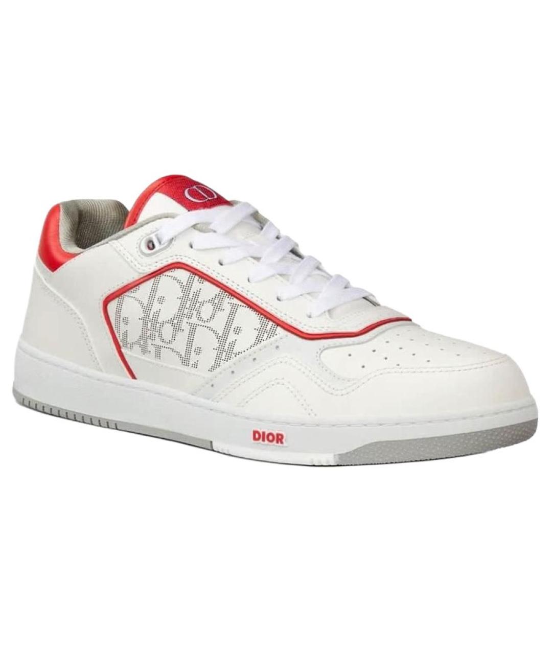 CHRISTIAN DIOR Белые кожаные низкие кроссовки / кеды, фото 3