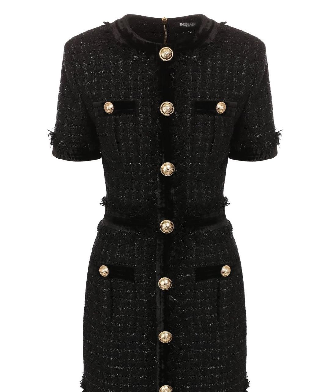 BALMAIN Черное бархатное вечернее платье, фото 5