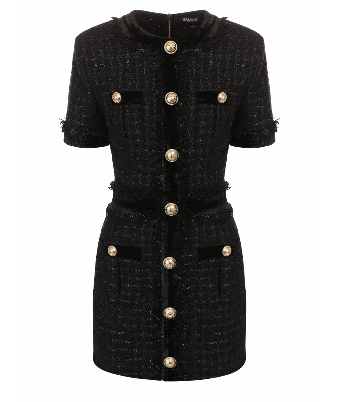 BALMAIN Черное бархатное вечернее платье, фото 1