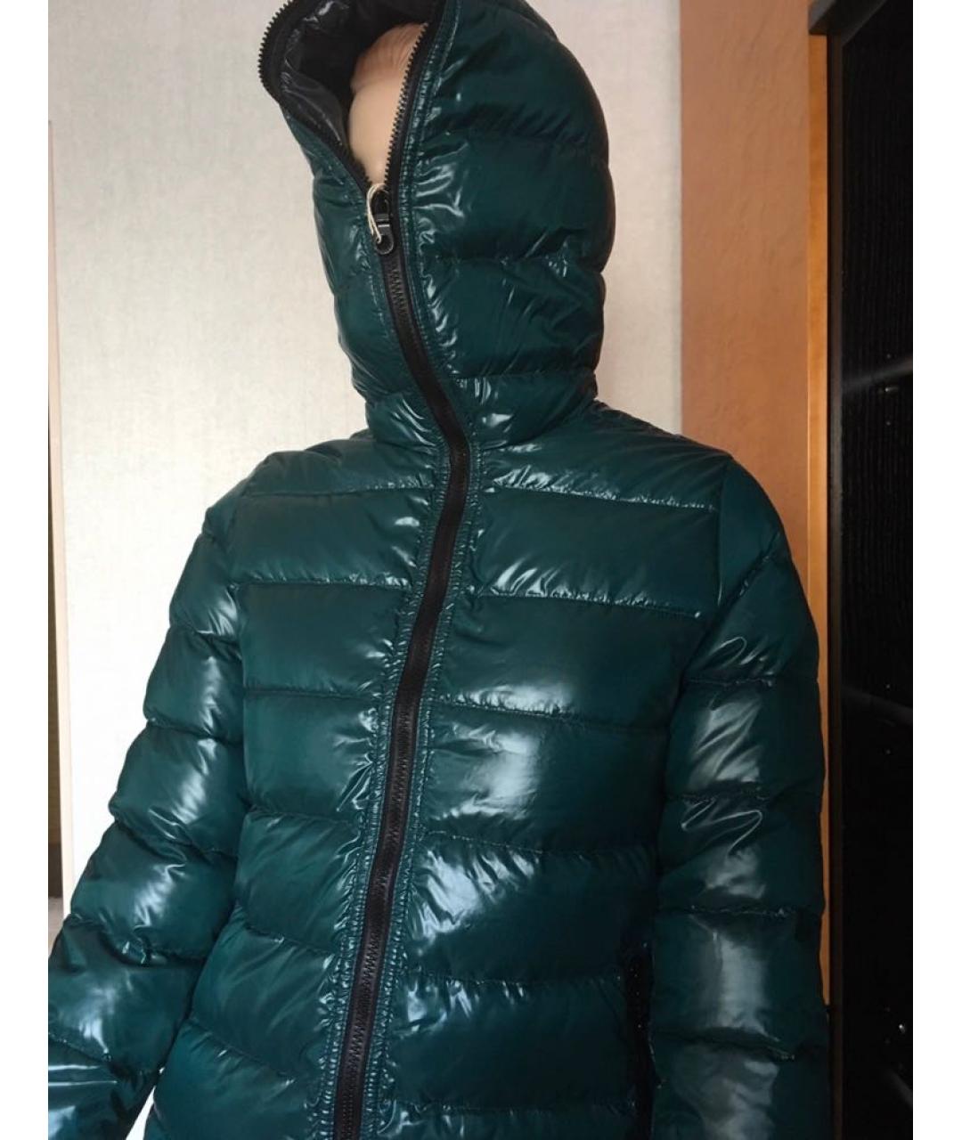 DUVETICA Зеленый полиамидовый пуховик, фото 4