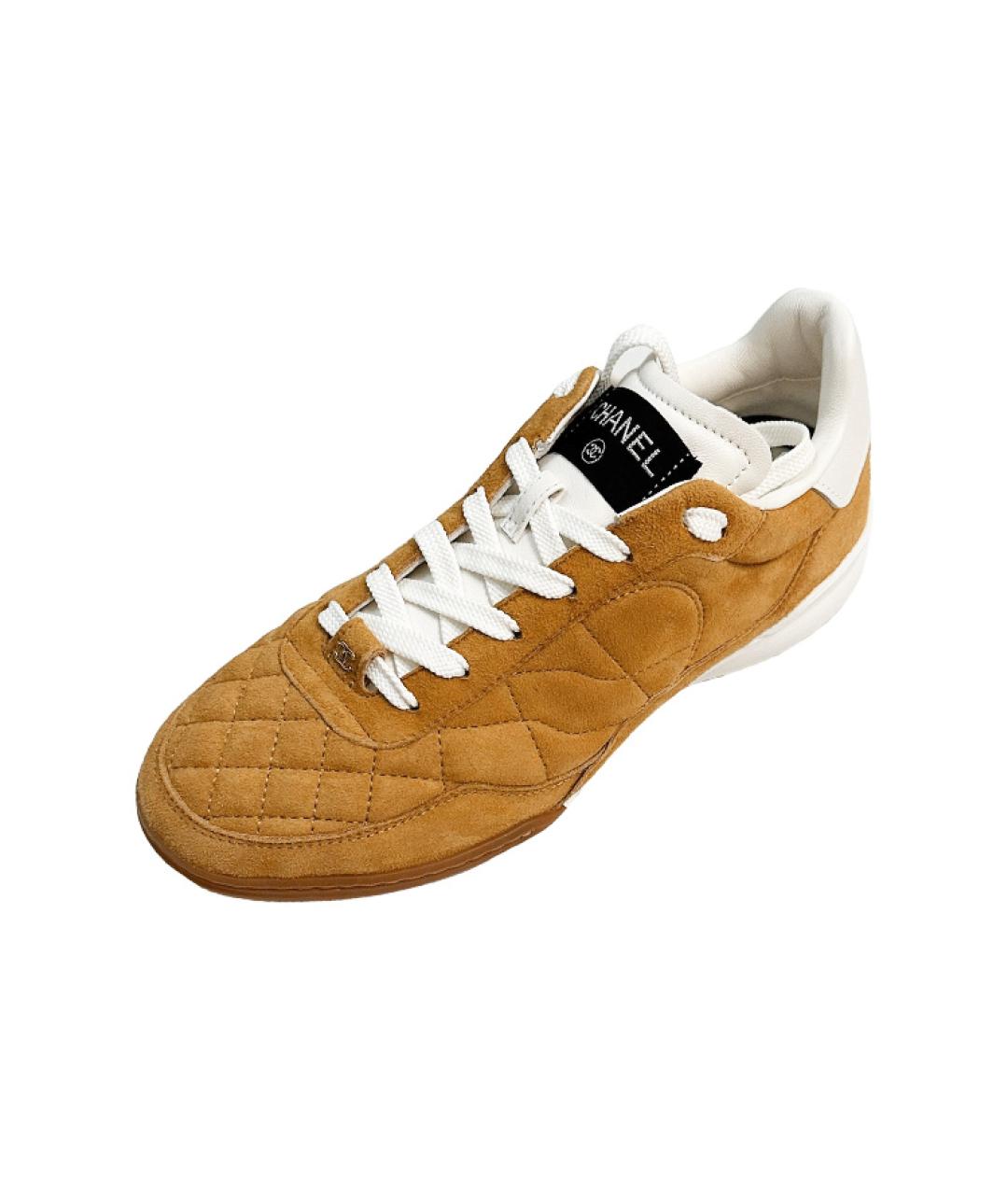 CHANEL Коричневые замшевые кеды, фото 2