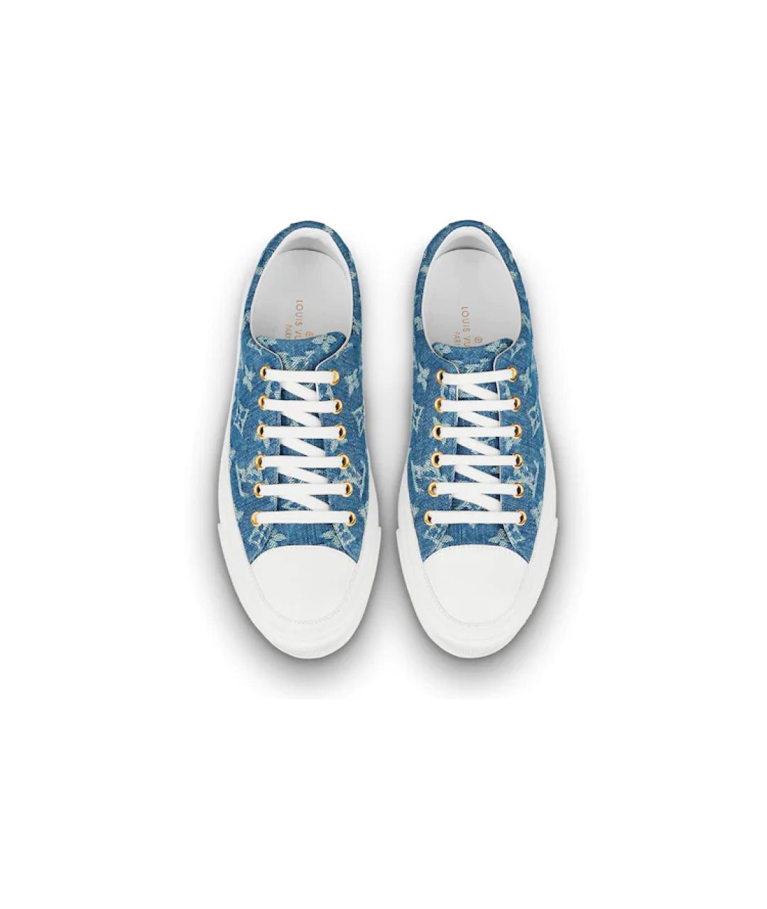 LOUIS VUITTON Синие текстильные кеды, фото 4