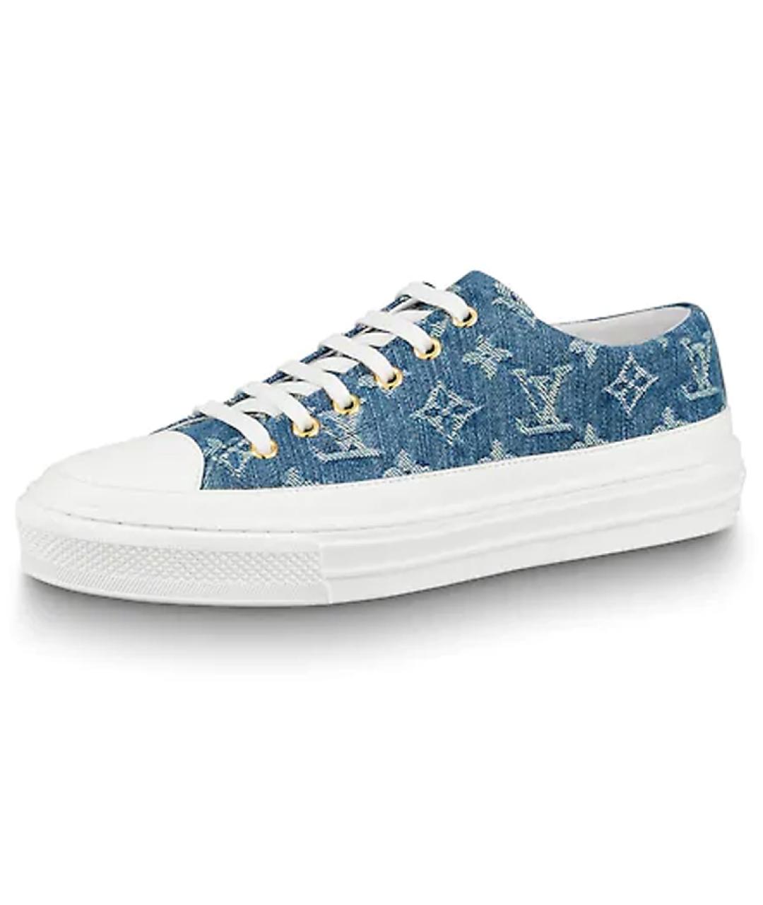 LOUIS VUITTON Синие текстильные кеды, фото 2